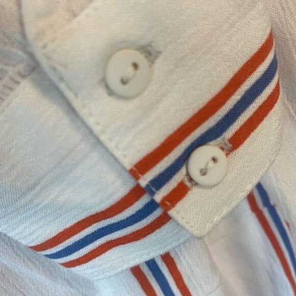 Vero Moda StripedHanna Shirt or Blouse Red White & Blue Size Large New With Tag  - Picture 7 of 11